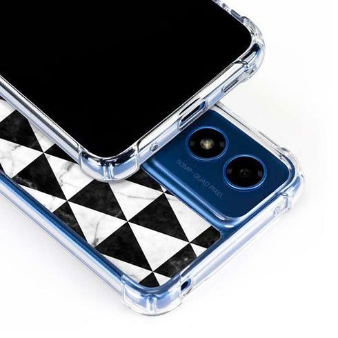 Geometric Marble Moto G Play 4G (2024) Clear Case
