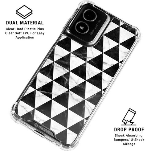 Geometric Marble Moto G Power 5G (2024) Clear Case