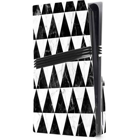 Geometric Marble PS5 Pro Disk Console Skin