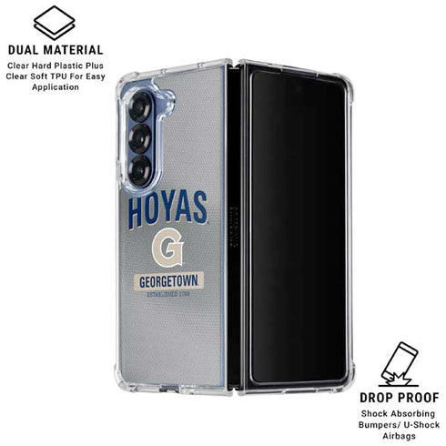 Georgetown University Established 1789 Galaxy Z Fold6 Clear Case