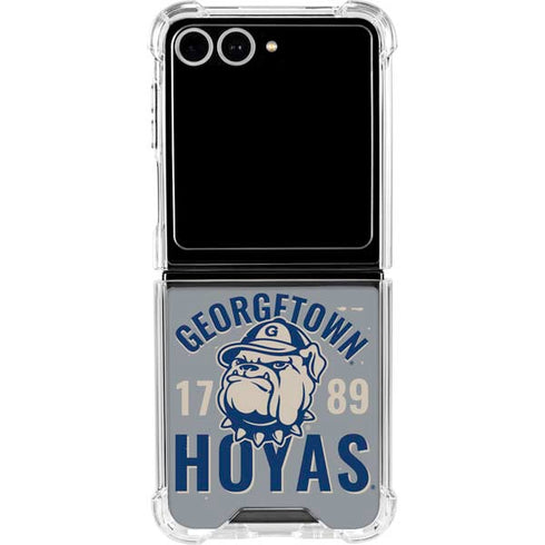 Georgetown University Hoyas 1789 Galaxy Z Flip7 Clear Case