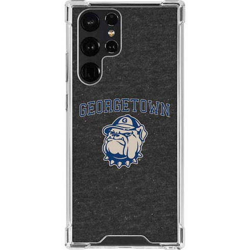 Georgetown University Hoyas Bulldog Galaxy S23 Ultra Clear Case