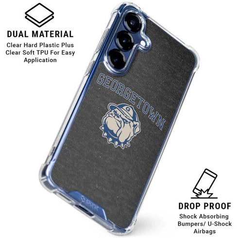 Georgetown University Hoyas Bulldog Galaxy S25 Clear Case