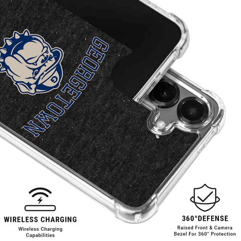 Georgetown University Hoyas Bulldog Galaxy S26 Clear Case
