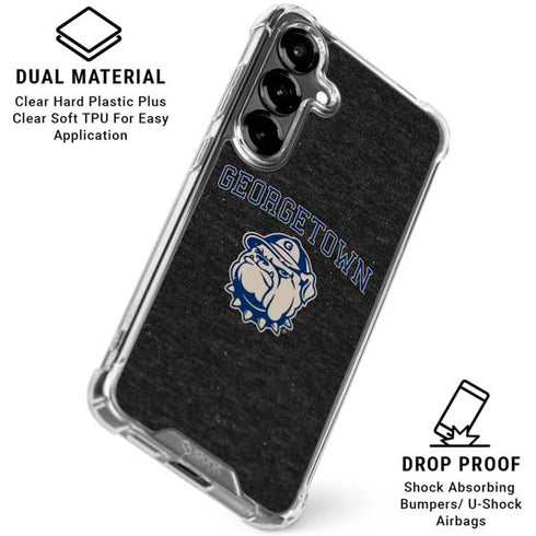 Georgetown University Hoyas Bulldog Galaxy S26 Plus Clear Case