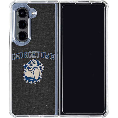 Georgetown University Hoyas Bulldog Galaxy Z Fold5 5G Clear Case