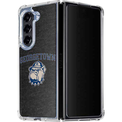 Georgetown University Hoyas Bulldog Galaxy Z Fold5 5G Clear Case