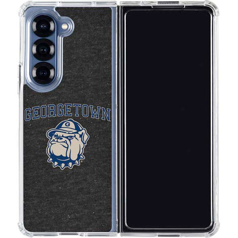Georgetown University Hoyas Bulldog Galaxy Z Fold6 Clear Case