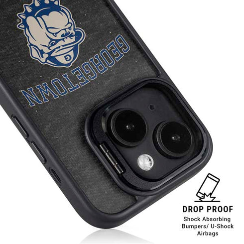 Georgetown University Hoyas Bulldog iPhone 15 Plus Kickstand Case