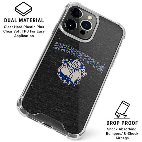 Georgetown University Hoyas Bulldog iPhone 16 Pro Clear Case