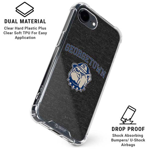 Georgetown University Hoyas Bulldog iPhone 16e Clear Case
