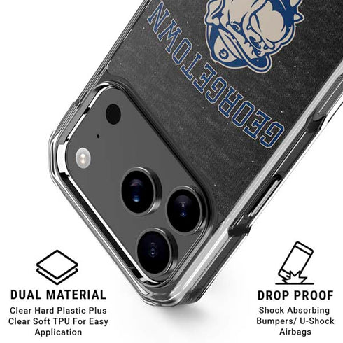 Georgetown University Hoyas Bulldog iPhone 17 Pro Clear Case