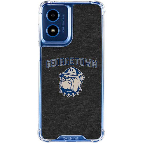 Georgetown University Hoyas Bulldog Moto G Play 4G (2024) Clear Case