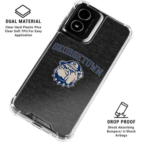 Georgetown University Hoyas Bulldog Moto G Power 5G (2024) Clear Case