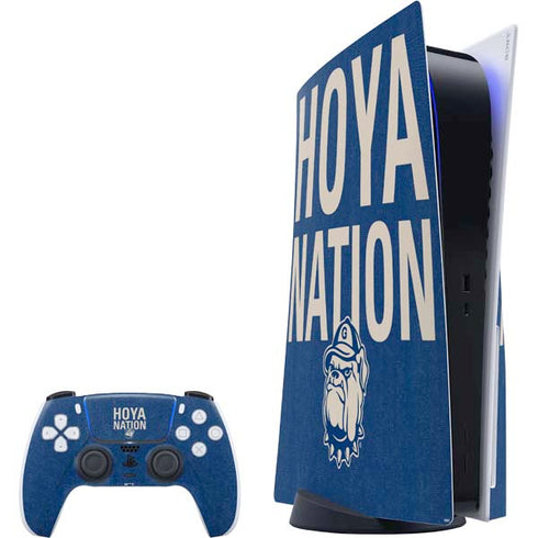 Georgetown University Hoyas Bulldog PlayStation PS5 Skins