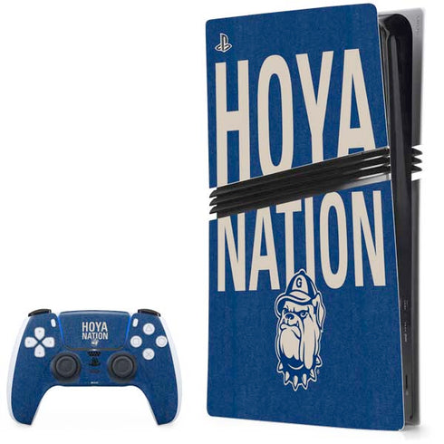 Georgetown University Hoyas Bulldog PlayStation PS5 Skins