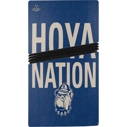 Georgetown University Hoyas Bulldog PS5 Pro Console Skin
