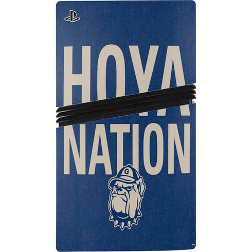 Georgetown University Hoyas Bulldog PS5 Pro Disk Console Skin