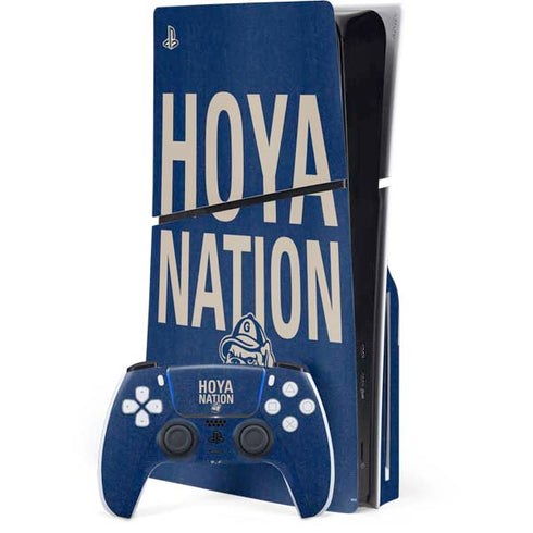 Georgetown University Hoyas Bulldog PlayStation PS5 Skins