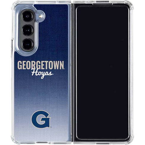 Georgetown University Hoyas Galaxy Z Fold5 5G Clear Case
