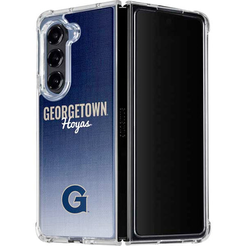 Georgetown University Hoyas Galaxy Z Fold5 5G Clear Case