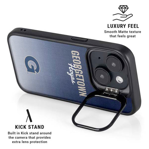 Georgetown University Hoyas iPhone 15 Plus Kickstand Case