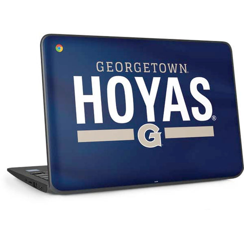 Georgetown University Hoyas Stripe HP Chromebook Skin