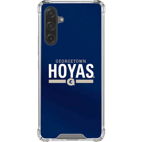 Georgetown University Hoyas Stripe Galaxy A17 Clear Case