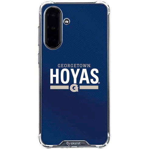 Georgetown University Hoyas Stripe Galaxy A36 5G Clear Case