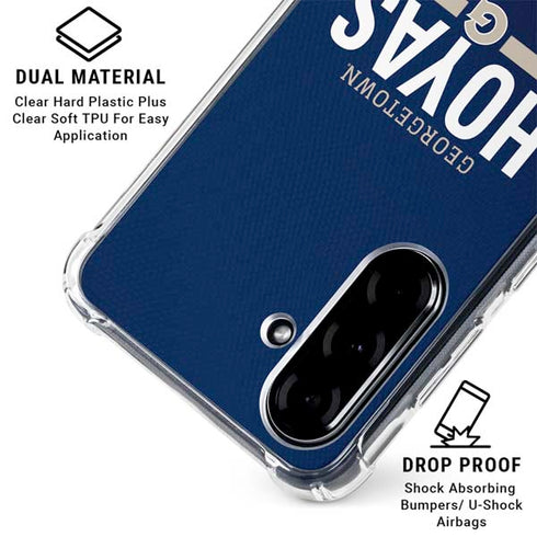 Georgetown University Hoyas Stripe Galaxy A36 5G Clear Case