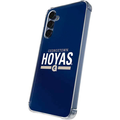 Georgetown University Hoyas Stripe Galaxy A55 5G Clear Case