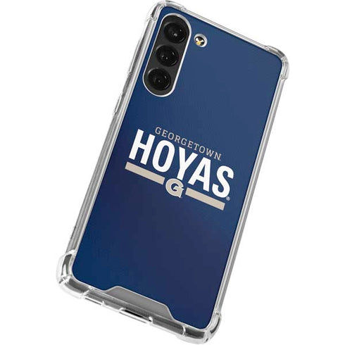 Georgetown University Hoyas Stripe Galaxy S24 FE Clear Case