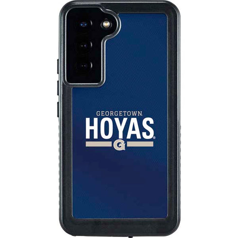 Georgetown University Hoyas Stripe Galaxy S24 Plus Waterproof Case
