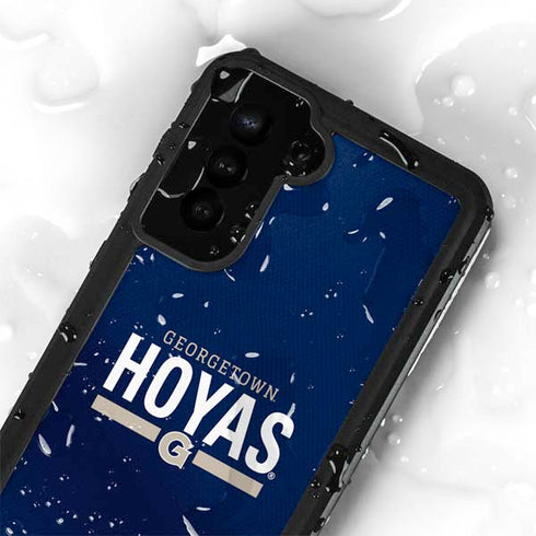Georgetown University Hoyas Stripe Galaxy S24 Plus Waterproof Case
