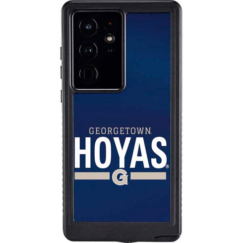 Georgetown University Hoyas Stripe Galaxy S24 Ultra Waterproof Case