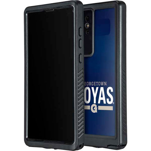 Georgetown University Hoyas Stripe Galaxy S24 Ultra Waterproof Case