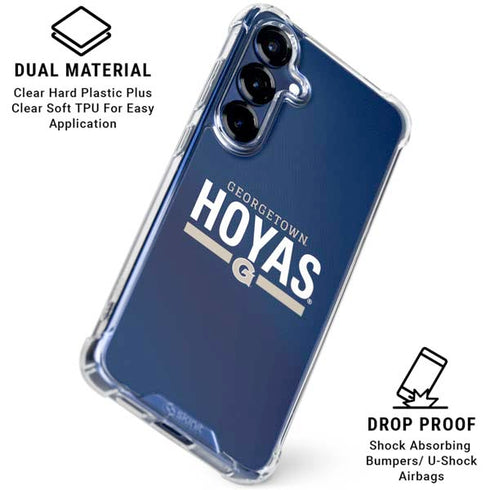Georgetown University Hoyas Stripe Galaxy S25 Clear Case