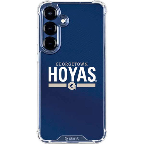 Georgetown University Hoyas Stripe Galaxy S25 Plus Clear Case