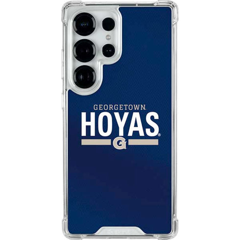 Georgetown University Hoyas Stripe Galaxy S25 Ultra Clear Case