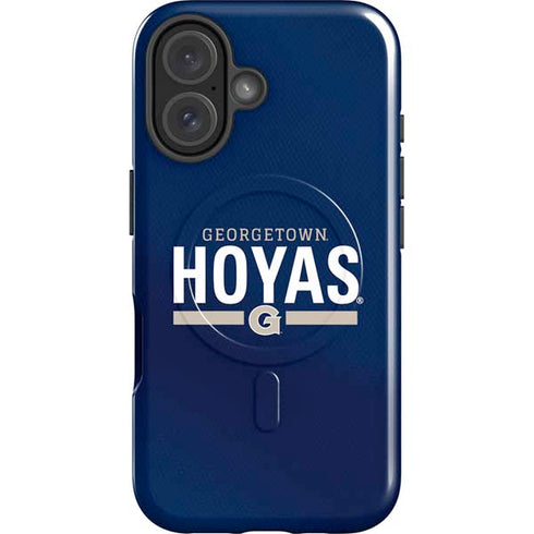Georgetown University Hoyas Stripe iPhone 16 Magsafe Impact Case