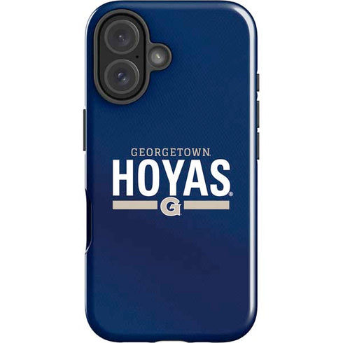 Georgetown University Hoyas Stripe iPhone 16 Plus Impact Case