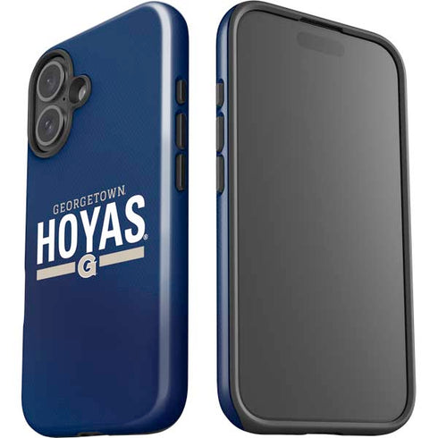 Georgetown University Hoyas Stripe iPhone 16 Plus Impact Case