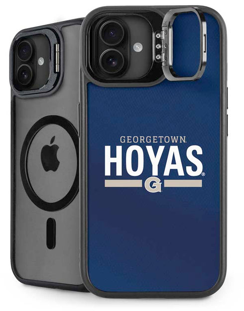Georgetown University Hoyas Stripe iPhone 16 Plus Kickstand Case