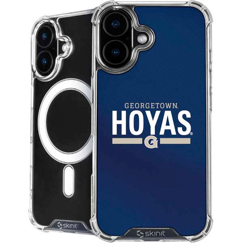 Georgetown University Hoyas Stripe iPhone 16 Plus MagSafe Case