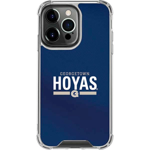 Georgetown University Hoyas Stripe iPhone 16 Pro Clear Case