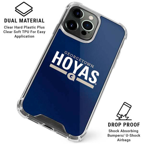 Georgetown University Hoyas Stripe iPhone 16 Pro Clear Case