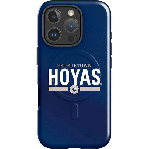 Georgetown University Hoyas Stripe iPhone 16 Pro Max Magsafe Impact Case