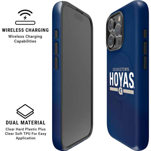 Georgetown University Hoyas Stripe iPhone 16 Pro Max Magsafe Impact Case