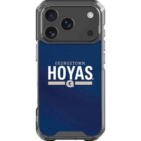 Georgetown University Hoyas Stripe iPhone 18 Pro Clear Case