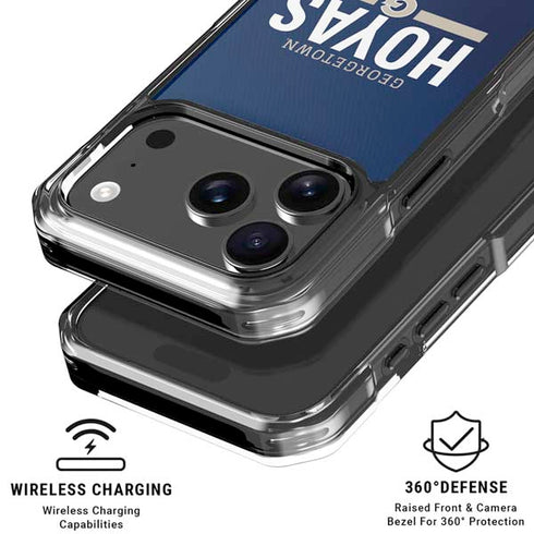 Georgetown University Hoyas Stripe iPhone 18 Pro Clear Case